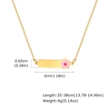Goldene Edelstahl Kinderhalskette mit rosa Blumenanhänger und verstellbarer Kette - Goldene Blume