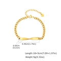 Golden Mobius Cuban link bracelet with twisted plate and heart charm extension - Gold (BR-2557GM)