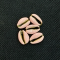Five pink shell charms with gold serrated edges for DIY jewelry making - Pink (20 Pieces/pack) / 14x20mm