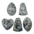 Natürliche Achat-Anhänger in Herz- und Tropfenform für die DIY-Schmuckherstellung - 025 Lazulith Set