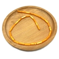 Perline cilindriche in conchiglia arancione 4x13mm per creazione gioielli fai da te - 4x8mm / Giallo Arancio (N.4)