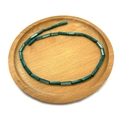 Perline di conchiglia tubolari verde scuro naturale per gioielli fai-da-te su vassoio in legno - Verde Scuro (No.10)