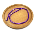 Filo di perline cilindriche 4x13mm in conchiglia naturale tinta viola per gioielli - Viola (Colore 11)