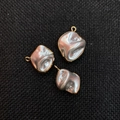 Baroque style irregular shell pendants in silver and gold for DIY jewelry making - Silver