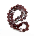 Natural red jasper heart shaped beaded necklace with secure silver lobster clasp - Red Jasper (No.3)