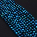 Polierte blaue Tigerauge Steinperlen für DIY-Schmuck mit Katzenaugeneffekt-Textur - Blau (Nr. 1) / 4mm