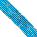 Set blaue Kaiserjaspis-Zylinderperlen mit natürlicher brauner Matrix für DIY-Schmuckherstellung - 4x13mm / Nr.10 (Blau Braune Netztextur)