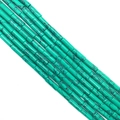Grüne Türkis-Röhrenperlen 4x13mm mit natürlicher Marmorierung für DIY-Schmuck - 4x13mm / Nr.15 (Türkis Schwarze Textur)