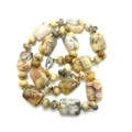 Collier en pierre naturelle avec grandes perles rectangulaires et fermoir mousqueton - Agate Folle
