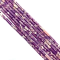 Lila Türkis Zylinderperlen mit Marmortextur für DIY Schmuckherstellung Projekte - 4x13mm / Nr.18 (Violette Weiß Gelbe Textur)