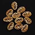 Polished cowrie shell beads with tiger print patterns for DIY jewelry necklaces - No. 8 (20 Pieces/pack) / 9x19mm,1.5g