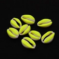 Neon yellow natural shell beads for DIY jewelry making with polished neon finish - No. 2 (20 Pieces/pack) / 9x19mm,1.5g