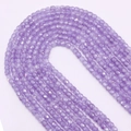 Facettierte lila Rundperlen aus Naturstein für DIY-Halsketten und Armband-Schmuckstuecke - Durchmesser 2mm / Lila (Nr. 2)