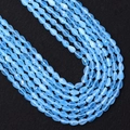 Light blue faceted teardrop stones for DIY bracelet and necklace jewelry making - 4x6MM / Light Blue (No. 2)