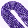 Facettierte lila Natursteinperlen für DIY-Schmuckherstellung von Halsketten und Armbändern - Durchmesser 2mm / Dunkellila (Nr. 3)
