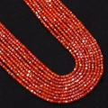 Cuentas de circón naranja facetado para collares y pulseras de bricolaje - 2x2mm / US 1