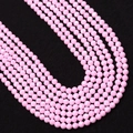 Pink faceted natural stone round beads for DIY jewelry making and bracelet supplies - 2.0mm / Pink