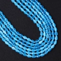 Cuentas facetadas gota azul cielo en ojo de gato para joyería artesanal y diseños - Azul Cielo
