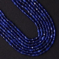 Cuentas facetadas de piedra ojo de gato azul oscuro en forma de gota para joyas - Azul Oscuro (6)