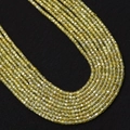 Collar de varias capas con cuentas de cristal amarillo claro facetado y acabado brillante - 2x2mm / US 4