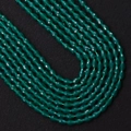 Cuentas de piedra verde esmeralda facetadas en forma de gota para joyas DIY - Verde Oscuro (Nº 9)
