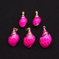 Roze natuurlijke schelphangers met vergulde sluitingen voor DIY sieraden set van 5 - 15-40mm / Helderroze gemarmerde stijl (Nr. 2)