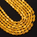Gefacetteerde gele kattenoogsteen ovale losse kralen voor DIY sieraden maken en kettingen - Nr.10 (Geel) / 4x6MM