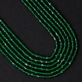Collar de varias capas de cuentas de cristal verde oscuro talladas con brillo - Verde Translúcido (N.º 13)