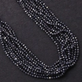 Polished 2-3mm faceted black turquoise beads for DIY jewelry and bracelets - 2.0mm / Black
