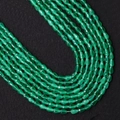 Cuentas de gota de piedra natural verde esmeralda facetadas para joyería DIY y collares - Verde Brillante (N.º 15)
