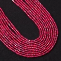 Faceted 2-3mm magenta natural stone cubic beads for DIY jewelry making and necklaces - US 11