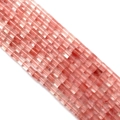 Natuurlijke aardbeienkwarts cilinder kralen 4x4mm met insluitsels voor DIY sieraden - 4x4mm / Nr.6 Watermeloen Kwarts
