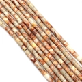 4x4mm cilindrische natuurstenen kralen met marmeren textuur voor DIY sieraden maken - 4x4mm / Nr.8 Rhodochrosiet