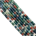 Gepolijste 4x4mm natuursteen cilinder kralen in diverse kleuren voor het maken van sieraden - 4x4mm / Nr.11 Indiase Agaat