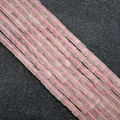 Roze rozenkwarts cilinder kralen 4x4mm voor DIY sieraden maken en handwerken - 4x4mm / Nr.24 Rozenkwarts