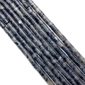 Natuurlijke grijze labradoriet cilinder kralen 4x4mm voor DIY sieraden maken - 4x4mm / Nr.25 Zwarte Flitssteen