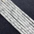 Natuurlijke witte howliet 4x4mm cilinder kralen met grijze marmeren textuur voor sieraden - 4x4mm / Nr.34 Witte Turkoois