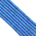 Blauwe cilindrische natuursteen kralen met zwarte marmeren textuur voor DIY sieraden - 4x4mm / Nr.35 Blauwe Turkoois
