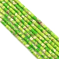 Groene natuursteen cilinder kralen 4x4mm voor DIY sieraden maken accessoires - 4x4mm / Nr.39 Keizerlijke Steen Groen