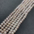 Strand of 8-10mm pink freshwater pearls with natural luster for DIY necklace jewelry - 5-6mm / Purple