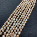 Strands of champagne baroque freshwater pearls for DIY jewelry making and craft projects - Small Size (4-5mm 10g) / Pink