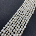 Strands of AA grade natural freshwater white baroque pearls for DIY jewelry making - Small Size (4-5mm 10g) / White