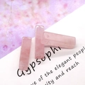 Colgante rectangular de piedra de cuarzo rosa natural para creación de joyas DIY - 7-26mm / Cuarzo rosa