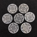 Set of 7 natural white shell hollow pendants for DIY necklace jewelry making - 25mm 1.3g (30 Pieces/pack)