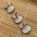 Natural black shell rabbit beads with iridescent luster for DIY jewelry making - Rabbit Head Shape / 10x12mm / Black Shell (Vertical Hole)