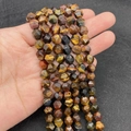 Perle in occhio di tigre naturale sfaccettato per bracciali DIY con strisce oro bruno - Occhio di Tigre a 3 Colori