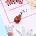Faceted 13x23mm goldstone teardrop pendant with silver bail for DIY necklace making - 13x23mm / Gold Sandstone