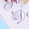 Double-pointed hexagonal clear crystal pendant with silver metal bail for necklaces - White Crystal