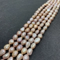 Baroque irregular freshwater pearls in soft pink-orange hue for DIY jewelry - 5-6mm 10g / Purple