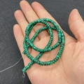 Perline di malachite verde scuro 2x4mm per creazione di gioielli fai da te - 2x4mm / Malachite